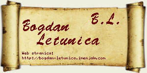 Bogdan Letunica vizit kartica